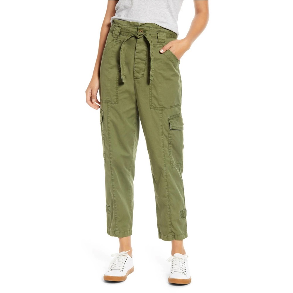 SOLD-NEW Alex Mill Washed Expedition Pant in Army Olive Green Cropped Sz 10 - Picture 2 of 10